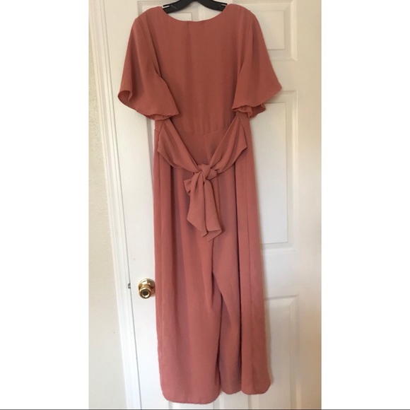 Mauve Button-Up Jumpsuit - Picture 2 of 3